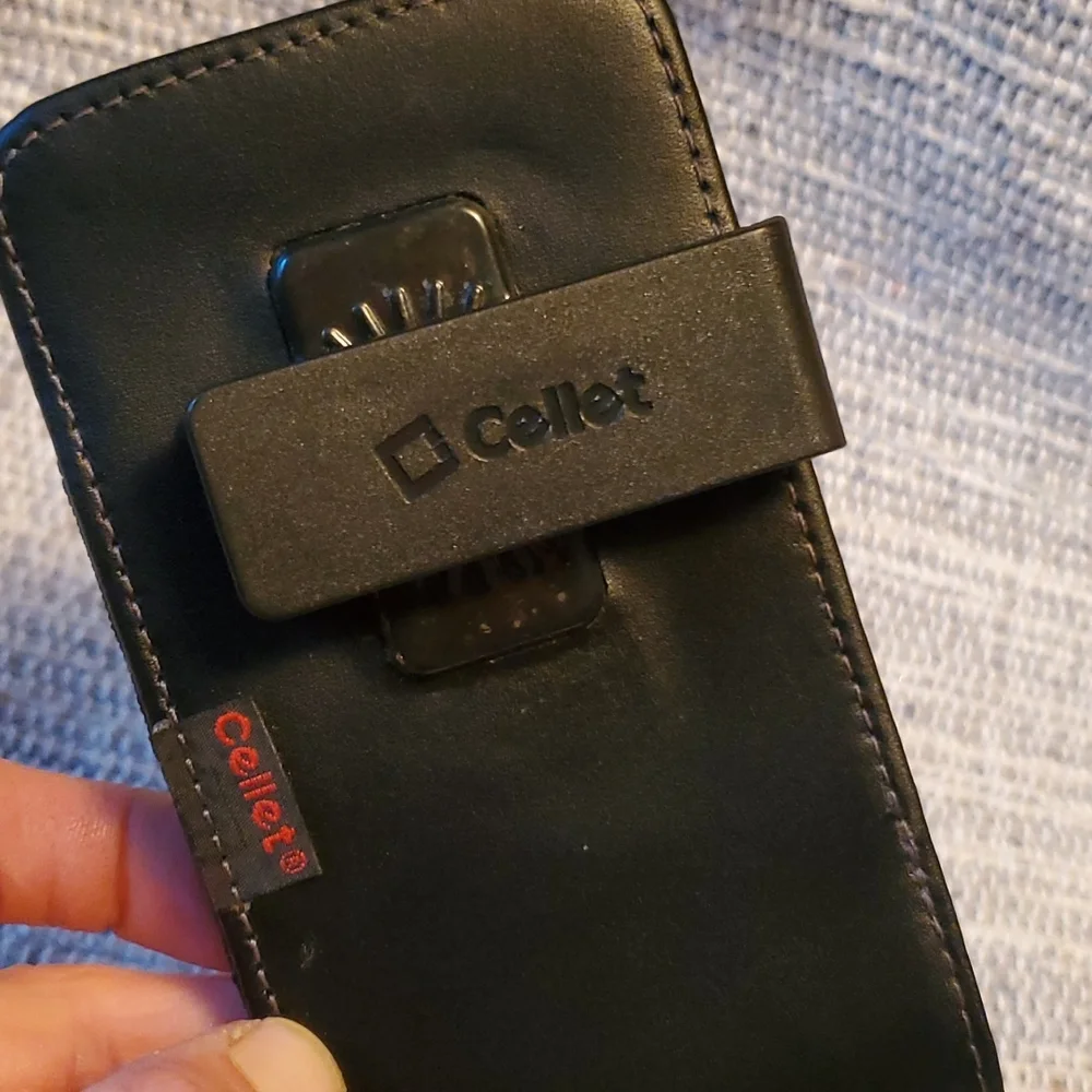 NEW Black Leather Cellphone Holster with Rotating Clip by 